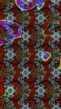 Raster Henna dövme stili. Etnik Mandala süsü. Kızılderili desenli desenli desenli şal deseni. Tekstil, tebrik kartı, boyama kitabı, telefon kılıfı baskısı için kullanılabilir.