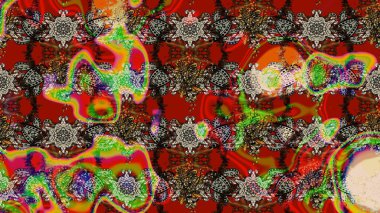 Kırmızı ve kahverengi renkte çiçeklerle çizilmiş çiçek deseni. Suluboya tarzında kırmızı ve kahverengi renkte çiçekler.