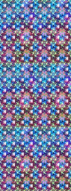 Robot resim. Raster illüstrasyonu. Küçük çiçekte sevimli çiçek deseni var..