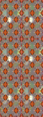 Çiçeksiz desenli, suluboya elle çizilmiş elementler. Parlak renkli fantezi çiçekleri, yapraklar, gri ve nötr renklerde tomurcuklar gri ve nötr.