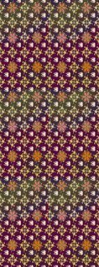 Raster illüstrasyonu. Düz Çiçek Elementleri Tasarımı. Taslak desenli, modaya uygun kumaş deseni. Şirin çiçek elementleri. Renkli Bahar Teması çizim şablonu.