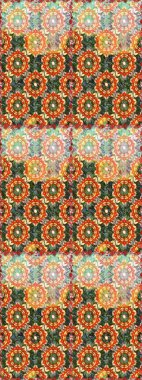 Barok tarzında kusursuz bir doğulu süsü. Raster geleneksel turuncu ve nötr renklerde kusursuz desen.