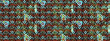 Modern çiçek arkaplanı. Parlak renkli çiçekleri olan ve mavi ve kahverengi renkli yaprakları olan harika bir çiçek deseni. Halk tarzı. Moda baskıları için zarif bir şablon.