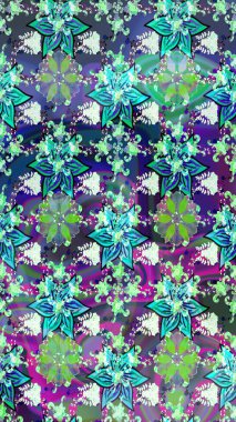 Tekstil, kumaş, kapaklar, duvar kağıtları, baskı, naylon, koleksiyon defteri, örgü, dekupaj için güzel bir eskiz. Küçük mavi ve yeşil çiçeklerle oldukça kaliteli besin torbası deseni.