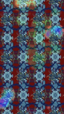 Tekstil için figür. Yapraklı çizim şekli. Davetiye ve kartpostal tasarımı için dekoratif çiçek unsurları. Poster ya da kapak için arka plan. Sevimli zarif çiçekler Raster illüstrasyonu.