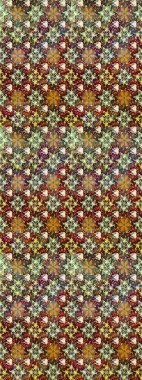 Millefleur 'lar. Tekstil, kumaş, kapaklar, duvar kağıtları, baskı, naylon, koleksiyon defteri, örgü, dekupaj için güzel bir eskiz. Küçük kahverengi ve nötr çiçeklerle oldukça eski bir besin torbası deseni.