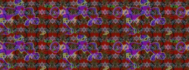 Şekil verilmiş çiçeklerle eskiz deseni. Çiçek deseni duvar kağıdı, desen dolguları ve web sayfası arka planı için kullanılabilir. Süslü zentangle çizim dokusu, soyut çiçeklerle süslenmiş..