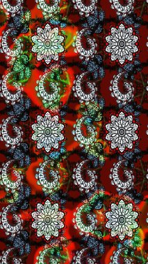 Raster suluboya çiçek deseni, narin çiçekler, siyah ve kırmızı çiçekler, tebrik kartı şablonu. Raster Güzel kumaş deseni.