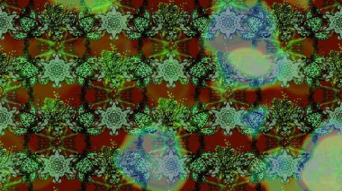 Karalama çiçekleri çizim kalıbı. Raster deseni. Yeşil ve kahverengi el çizimi desen. Sanat ilham verici ve kahverengi tarzı çiçekler ve arkaplan bırakır.