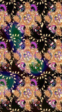 Çiçek arkaplanlı soyut zarafet eskiz deseni. Raster Güzel kumaş deseni.