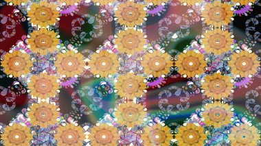 Sabıka fotoğraflarında, bebek kıyafetlerinde, duvar kâğıtlarında, paket kutularında falan kullanılabilir. Raster. Zarif, parlak ve eskiz bej desenli çiçek tasarımı.