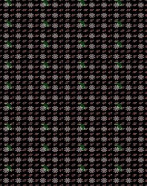 Siyah ve gri renkli çiçekler. Raster illüstrasyonunda çiçek deseni çizimi.