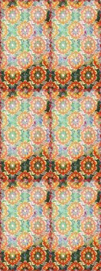 Altın desenli çiçek dekoru. Davetiyeler, kartlar, web sayfası için Raster illüstrasyon. Çizgi sanatı tasarım şablonu için kusursuz sınır. Tarafsız ve bej renklerde altın element. Doğu tarzı ögesi.