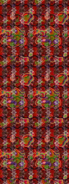 Kahverengi ve kırmızı renkler üzerine çiçek desenli eskiz, el yapımı papatyalar, papatyalar. Tekrarlayan çiçek arkaplanı, zarif kahverengi ve kırmızı çiçek duvar kağıdı.