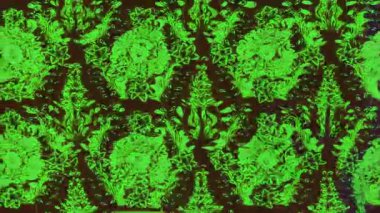 Renkli unsurlarla hareketli arka plan görüntüleri. Çiçekler. Eski model. Bayrak tarzı. Video kaydı. Şablon. Döngü. Kusursuz.. 