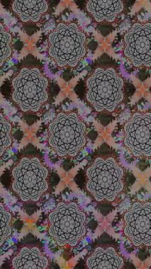 Renkli unsurlarla hareketli arka plan görüntüleri. Çiçekler. Eski model. Bayrak tarzı. Video kaydı. Şablon. Döngü. Kusursuz.. 