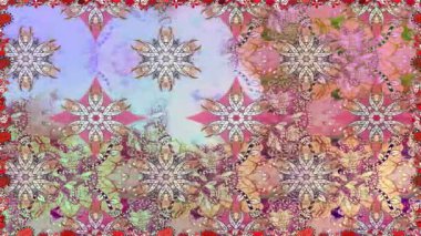 Renkli unsurlarla hareketli arka plan görüntüleri. Çiçekler. Eski model. Bayrak tarzı. Video kaydı. Şablon. Döngü. Kusursuz.. 