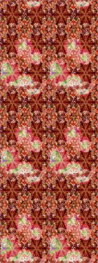 Kırmızı ve kahverengi renklerde altın elementler. Barok tarzında kusursuz bir doğulu süsü. Geleneksel klasik raster altın pürüzsüz desen.