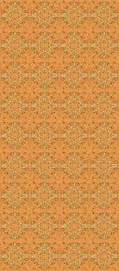 Oriental ornament. Seamless pattern on orange and brown colors with golden elements. Seamless golden pattern.