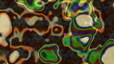 Renkli grunge, soyut arkaplanı kolonya ve gri çiçeklerle süslüyor. Nakış desenli çiçek deseni. İzler, kumaş, duvar kağıtları, tekstil için raster dokusu.