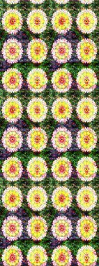 Raster illüstrasyonu. Çizim çiçek deseni duvar kâğıdı olarak kullanılabilir. Yeşil renkte çiçekler.