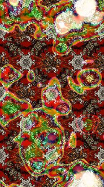 Eski usul küçük çiçekli şirin bir eskiz deseni. Moda arka planında parlak buketler. Raster illüstrasyonu. Kumaş, duvar kâğıdı ve kağıda yazdırmak için gelişen arkaplan.