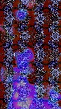 Raster Hip kumaş deseni. Eskiz Vintage Çiçek Deseni.