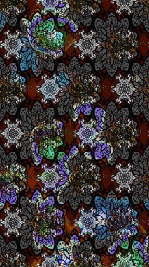 Sevimli çiçek raster deseni. Sketch Colour Spring Theme eskiz kalıbı. Düz Çiçek Elementleri Tasarımı. Siyah ve gri renkte çiçekler.