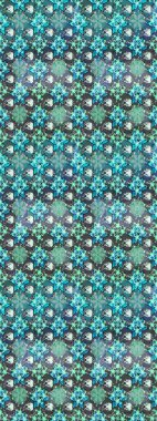 Parmak izi, kumaş, duvar kâğıdı, tekstil için raster dokusu. Renkli grunge, soyut arkaplanı kolomavi ve gri çiçeklerle süslüyor. Nakış desenli çiçek deseni..