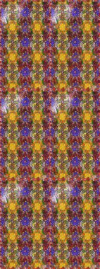 Çizim çiçek deseni duvar kâğıdı olarak kullanılabilir. Raster illüstrasyonu. Kahverengi ve sarı renkte çiçekler.