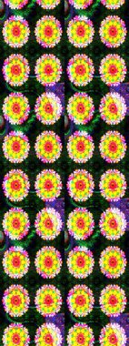 Raster illüstrasyonu. Asya tekstil tarzında. Çiçek desenli çizim. Güzel kumaş deseni. Renkli Bahar Teması eskiz kalıbı. Düz Çiçek Elementleri Tasarımı.