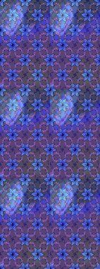 Modern, menekşe rengi ve mavi raster arka plan duvar kâğıdı çizgileri, desenli desenli desenli çiçekler, çiçekli süsler. Çiçekli el çizimi çizimi deseni.