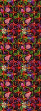 Kahverengi renkli çiçekler. Düz Çiçek Elementleri Tasarımı. Sevimli çiçek raster deseni. Renkli Bahar Teması çizim şablonu.