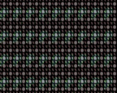 Hediye ambalaj kağıdı, tebrik kartları, posterler ve pankart tasarımı. Siyah ve gri renkli çiçekler. Raster düz çiçek çizim deseni.