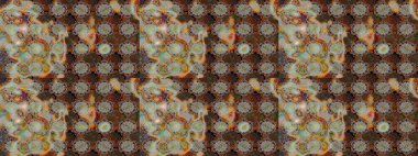 Raster düz çiçek çizim deseni. Kahverengi ve gri renkli çiçekler. Tasarım hediye paketi, tebrik kartları, posterler ve afiş tasarımı.