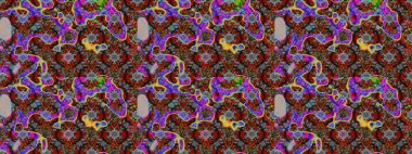 Renkli Bahar Teması eskiz kalıbı. Şirin çiçek elementleri. Taslak desenli, modaya uygun kumaş deseni. Raster illüstrasyonu. Düz Çiçek Elementleri Tasarımı.