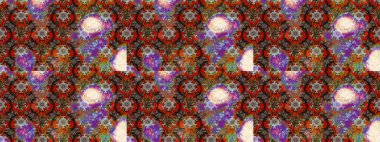 Millefleur 'lar. Tekstil, kumaş, kapaklar, duvar kağıtları, baskı, naylon, koleksiyon defteri, örgü, dekupaj için güzel bir eskiz. Küçük kahverengi ve gri renkte güzel bir besin torbası deseni, çiçekler..