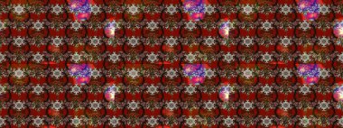 Raster illüstrasyonu. Kahverengi ve kırmızı renkte çiçekler. Asya tekstil tarzında. Raster illüstrasyonu. Çiçek desenini çiz.