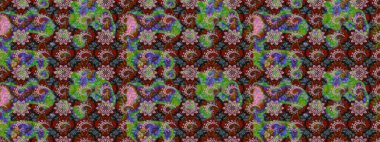 Yeşil ve kahverengi renkli çiçekler. Nazik, sevimli çiçek arkaplanı. Raster çiçek desenli ve çiçekli..