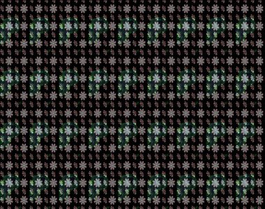 Hediye ambalaj kağıdı, tebrik kartları, posterler ve pankart tasarımı. Siyah ve gri renkli çiçekler. Raster düz çiçek çizim deseni.