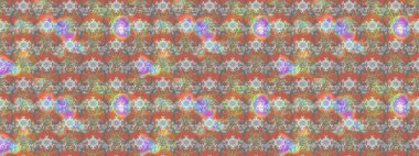 Süslü kumaş deseni. Raster illüstrasyonundaki çiçek desenli çizim. Düz Çiçek Elementleri Tasarımı. Renkli Bahar Teması çizim şablonu.