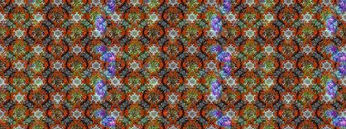 Soyut etnik raster çizim kalıbı. Arkaplan dokusu, duvar kağıdı kahverengi ve gri renkli çiçek teması. Kabile sanatı boho baskısı, klasik çiçek arkaplanı.