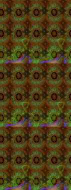 Küçük çiçekteki sevimli çiçek deseni. Kahverengi renkte yaz çiçekleri. Raster illüstrasyonu. Raster deseni.