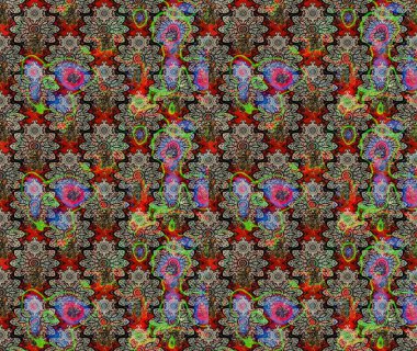 Suluboya tarzında gri renkli çiçekler. Raster illüstrasyonunda çiçek deseni çizimi.