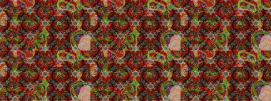 Düz Çiçek Elementleri Tasarımı. Kahverengi ve kırmızı renkte çiçekler. Raster illüstrasyonundaki çiçek desenli çizim. Renkli Yaz Teması çizim şablonu.