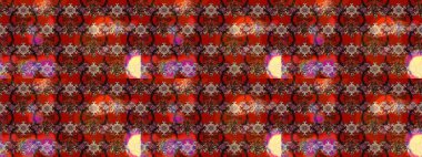 Kahverengi ve kırmızı renkte çiçekler. Raster illüstrasyonu. Çiçek süslemeli çizim deseni.