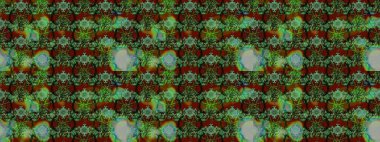 Raster çiçek izi. Klasik taslak çizimi. Çiçek yeşili ve kahverengi çizim deseni.