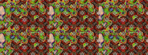 Çok kahverengi ve kırmızı zarif küçük çiçekler ve kahverengi ve kırmızı renkli komik böcekler, raster desen, illüstrasyon.