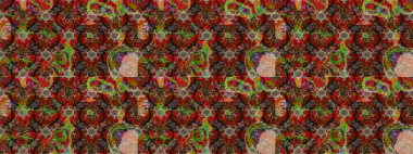 Düz Çiçek Elementleri Tasarımı. Kahverengi ve kırmızı renkte çiçekler. Raster illüstrasyonundaki çiçek desenli çizim. Renkli Yaz Teması çizim şablonu.