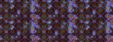 Modern çiçek arkaplanı. Moda baskıları için zarif bir şablon. Halk tarzı. Parlak renkli çiçekleri ve kahverengi ve mavi renkli yaprakları olan harika bir çiçek deseni..